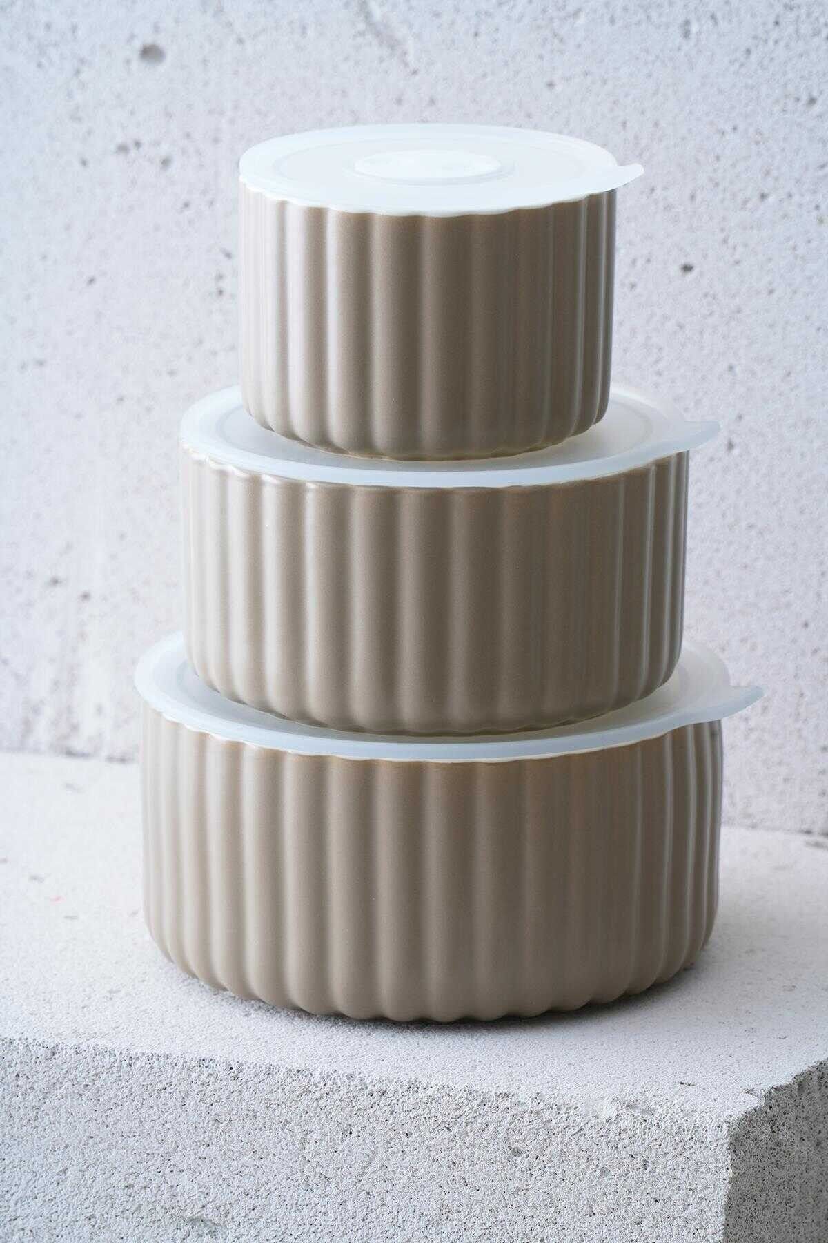 Acar 7464 Blush 3 Lü Saklama Kabı Vizon