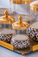 Acar 7316 Ortigia 8 Li Cam Tepsili Baharat Takımı