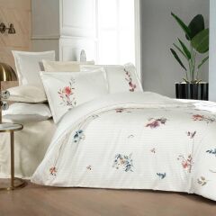 Sarev Lıda V1 Saten Nevresim Takımı Çift Kişilik