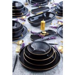 Acar 12206 Royal Black Porselen 27 Prç Yemek Takımı