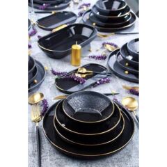 Acar 12206 Royal Black Porselen 27 Prç Yemek Takımı