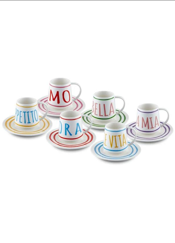 The Mia CUP0058 Ti Amo 6 Lı Türk Kahve Fincan Takımı 100 cc