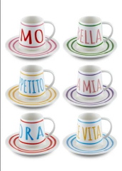 The Mia CUP0058 Ti Amo 6 Lı Türk Kahve Fincan Takımı 100 cc