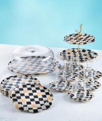 Acar 275 Enzo Chess 21 Parça Cam İkram Seti