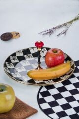 Acar 242 Qualita King Emaye 26 Cm Sunumluk Dama Dekor