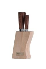 Acar 512 Venedik 5 Prç Ahşap Takozlu Bıçak Takımı