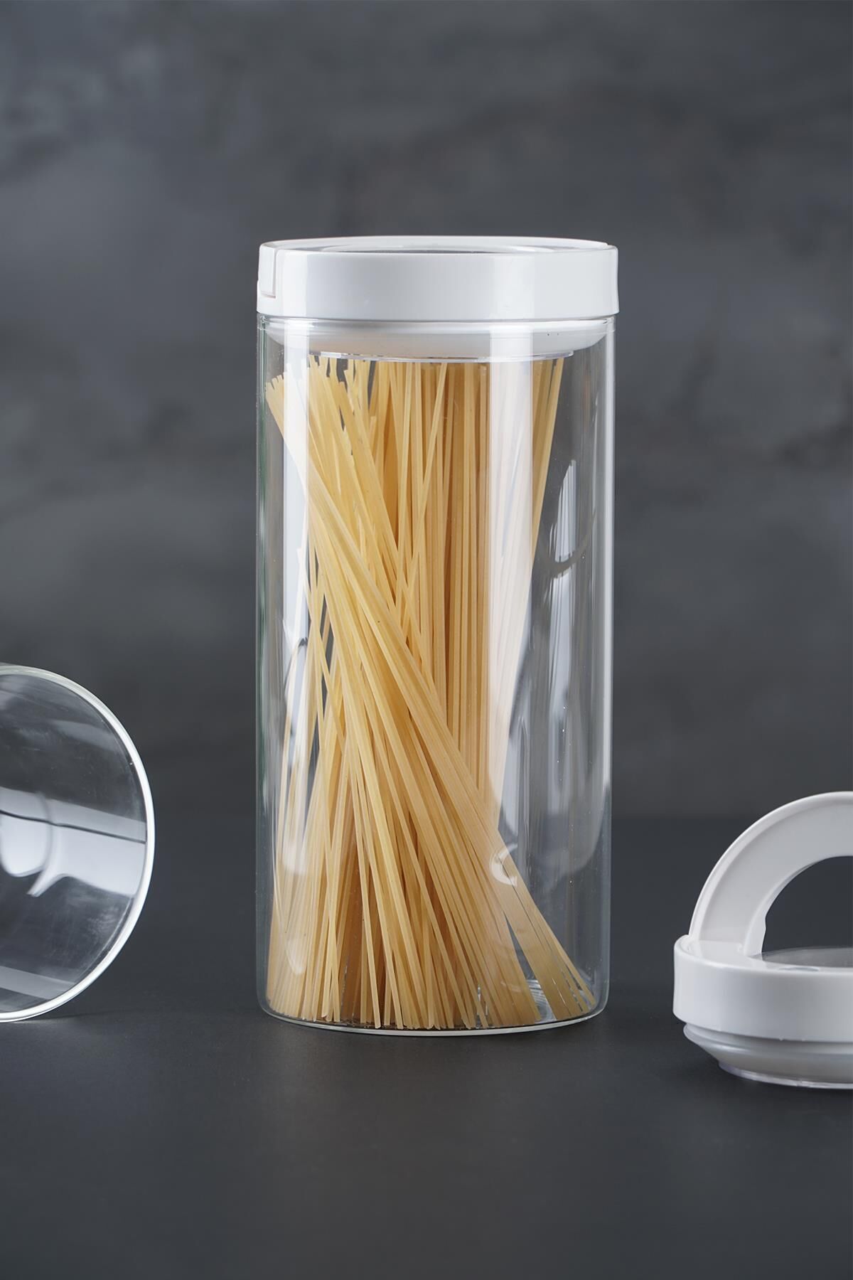 Acar 10227 Borosilikat Yuvarlak Cam Kavanoz - 1.65 Lt