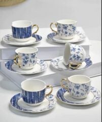 Acar Fabia 11693 Porselen 6 Lı Kahve Fincan Takımı