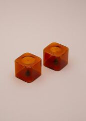 The Mia CAM0454 Kare Tuzluk Biberlik 2 Li Set Amber 6x5 Cm