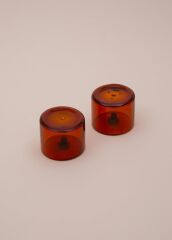 The Mia CAM0456 Yuvarlak Tuzluk Biberlik 2 Li Set Amber 6x5 Cm