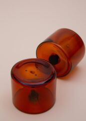 The Mia CAM0456 Yuvarlak Tuzluk Biberlik 2 Li Set Amber 6x5 Cm