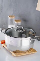 Acar 16463 Karat Derin Çelik Tencere 24 Cm