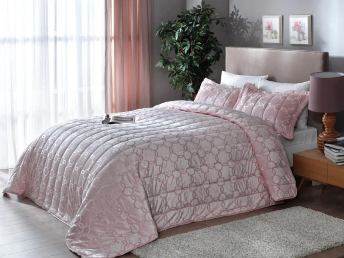 Taç Comfort Polar Florence Kahverengi Yatak Örtüsü Çift Kişilik