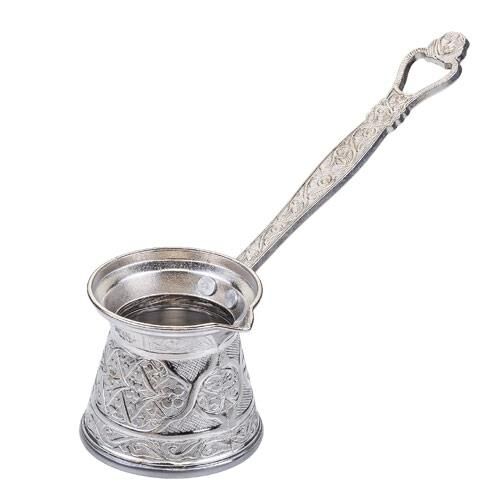 Kosova AYV-0051 No:5 Zambak Döküm Cezve Gümüş