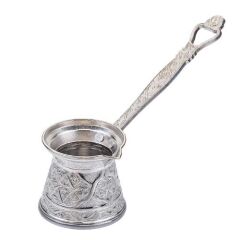 Kosova AYV-0051 No:5 Zambak Döküm Cezve Gümüş