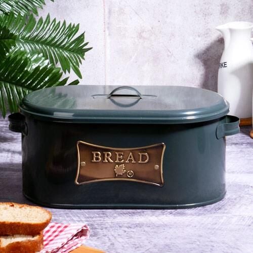 Kosova 17503 Metal Plaka Kapaklı Ekmeklik Antrasit