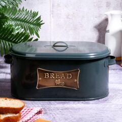 Kosova 17503 Metal Plaka Kapaklı Ekmeklik Antrasit