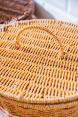 Acar 7867 Nomad Kapaklı Hasır Patates & Soğan Sepeti Krem