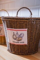 Acar 7867 Nomad Kapaklı Hasır Patates & Soğan Sepeti Kahverengi