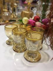 Lav NEC309 Altın Kahve Yanı Su Bardağı