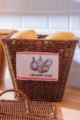 Acar 7868 Nomad Kare Kapaklı Hasır Patates & Soğan Sepeti Kahverengi