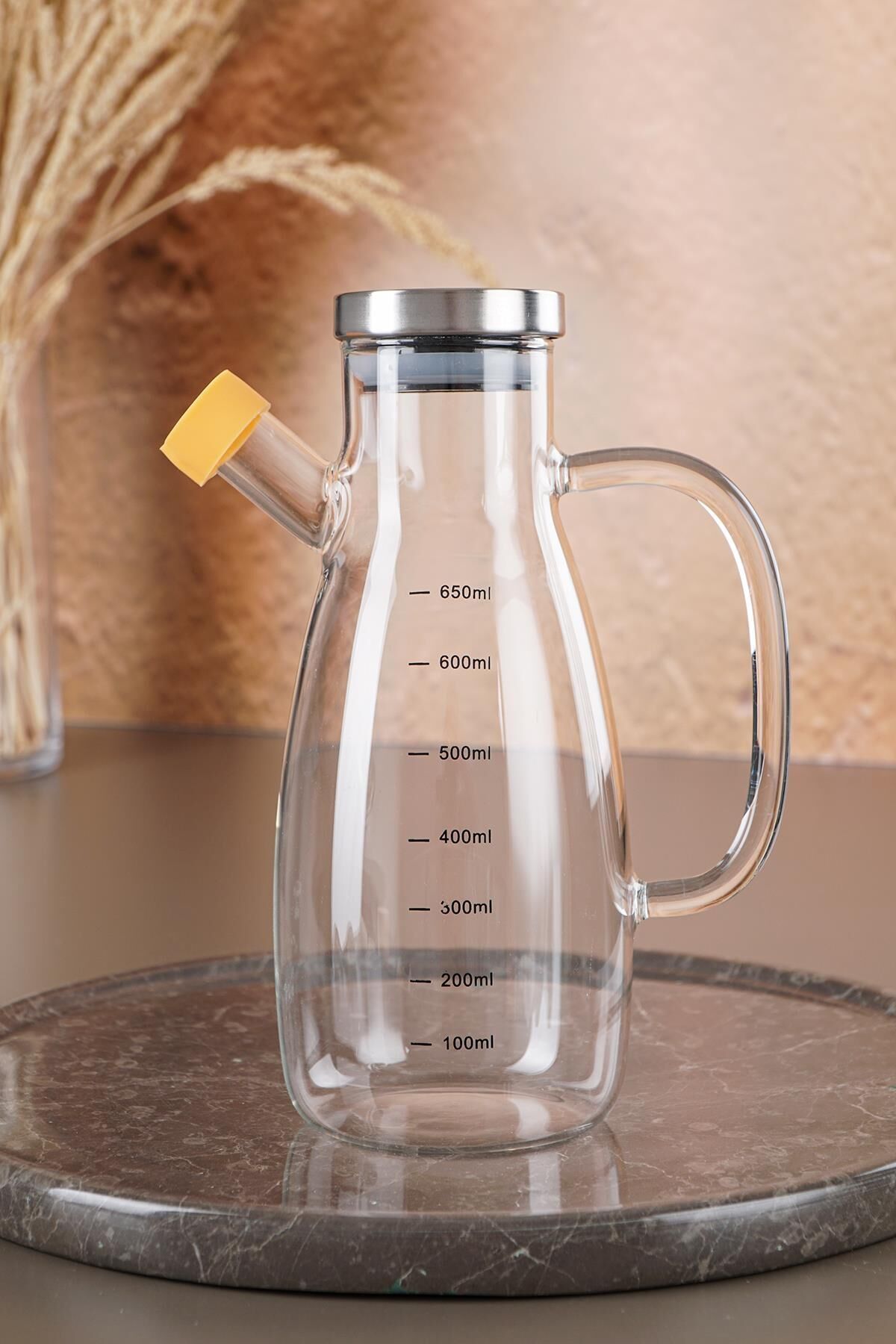 Acar 101 Metal Kapaklı Cam Yağdanlık - 650 ML