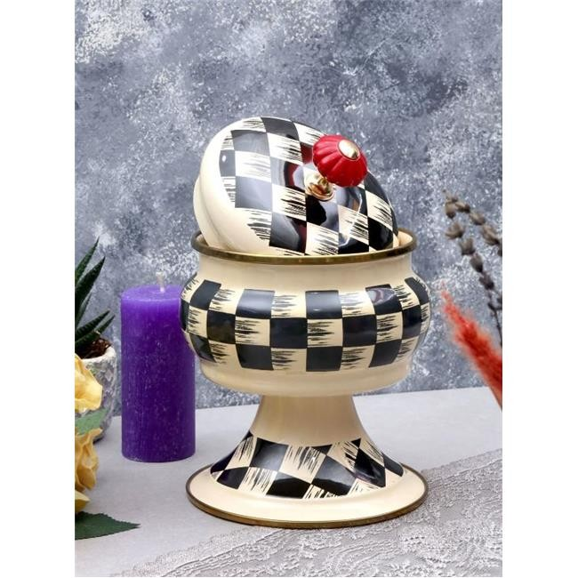 Acar 240 Qualita King Emaye Ayaklı Kapaklı Tombik Şekerlik