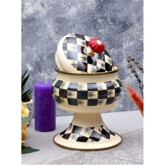 Acar 240 Qualita King Emaye Ayaklı Kapaklı Tombik Şekerlik