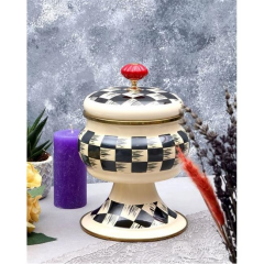 Acar 240 Qualita King Emaye Ayaklı Kapaklı Tombik Şekerlik