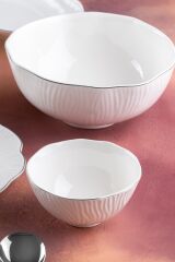 Acar 5317 Alina Silver 6 Kişilik 39 Prç Porselen Yemek Takımı