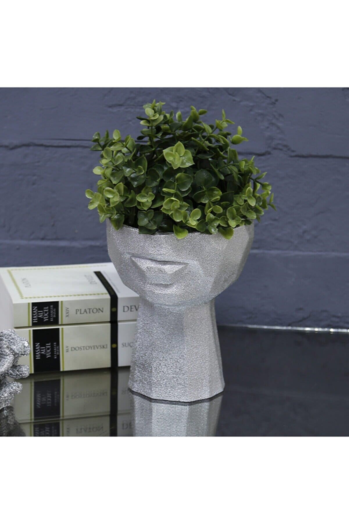 Afrodit 114GMS71RS Büyük Boy Gümüş Saksı