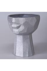 Afrodit 114GMS71RS Büyük Boy Gümüş Saksı