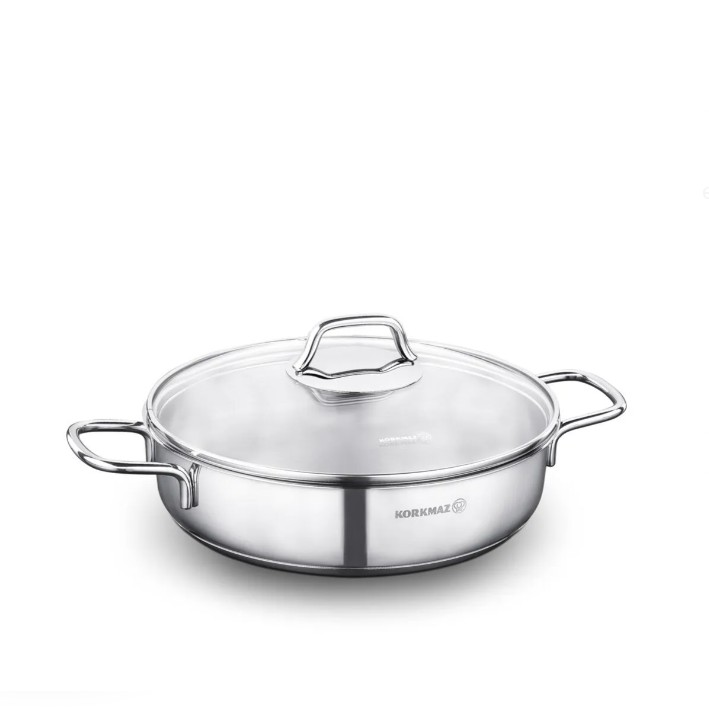 Korkmaz A1658 Perla Kısa Tencere 24x6,5 Cm