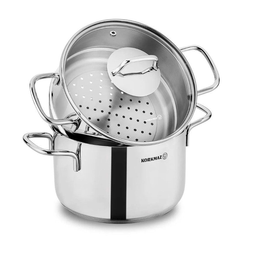 Korkmaz A1522 Perla Kuskus Tencere Seti 24x15,2 Cm