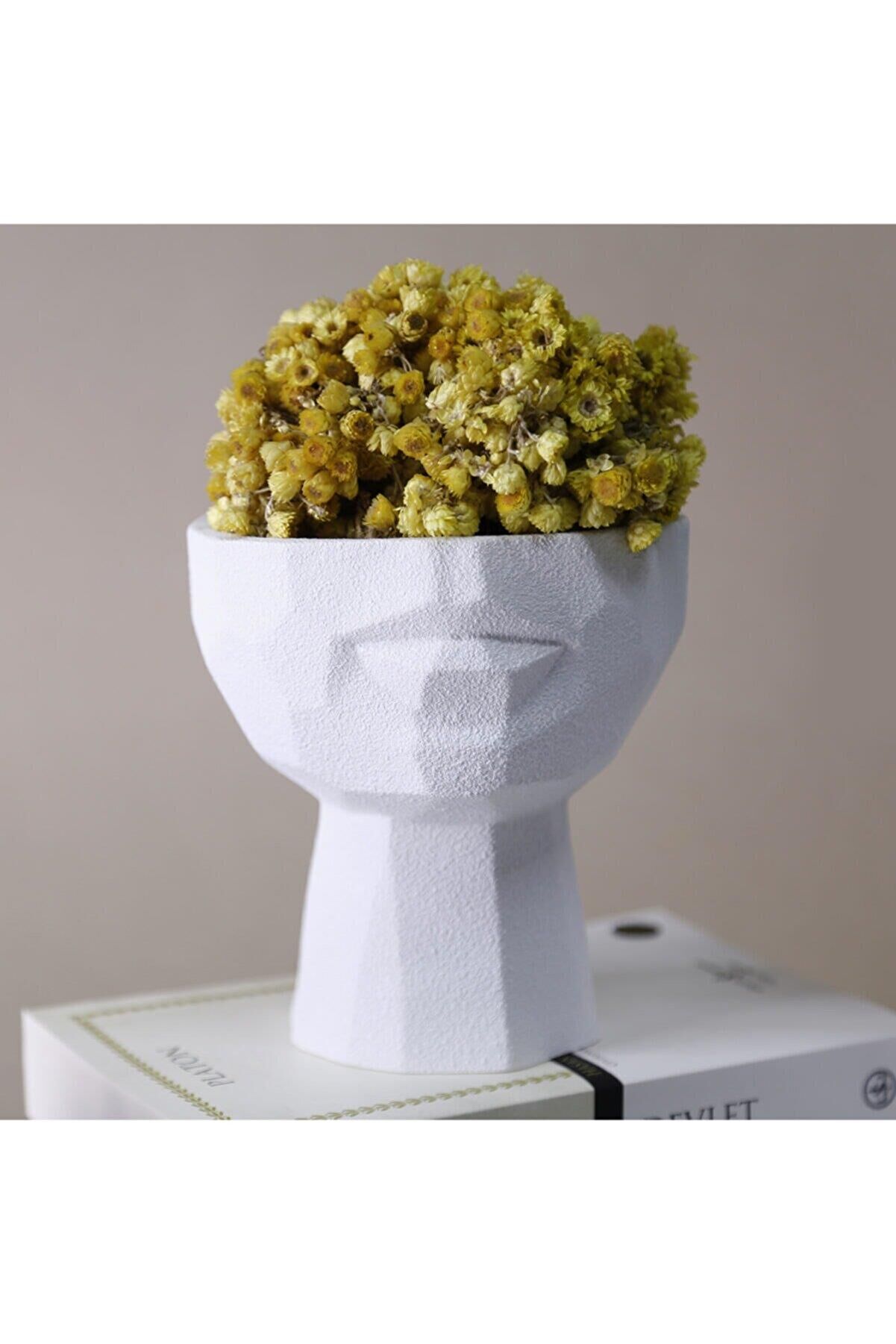 Afrodit 114BYZ72RS Küçük Boy Beyaz Saksı