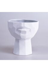 Afrodit 114BYZ72RS Küçük Boy Beyaz Saksı