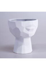 Afrodit 114BYZ72RS Küçük Boy Beyaz Saksı