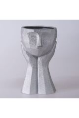 Zeus 115GMS71RS Büyük Boy Gümüş Saksı