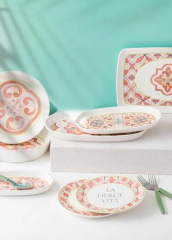 The Mia DVT0001 Dolce Vita 6 Lı Pasta Tabağı Seti - 19 cm