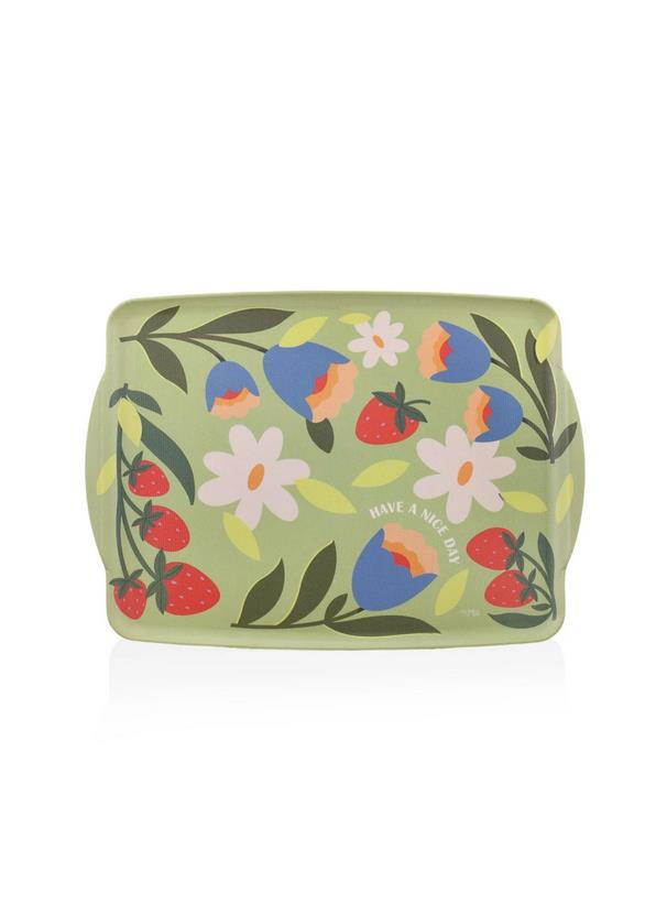 The Mia TPS0058 Spring Kaydırmaz Tepsi Yeşil 42x30 Cm