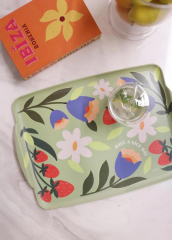 The Mia TPS0058 Spring Kaydırmaz Tepsi Yeşil 42x30 Cm