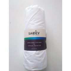 Sarev Fitted Çarşaf Seti V50 Çift Kişilik Beyaz 160x200
