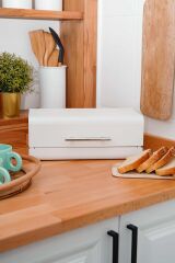 The Mia GLV0593 Ekmek Saklama Kabı Beyaz