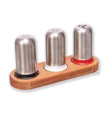 KBT-141 3 Lü Büyük Bambu Gondol Baharat Takımı