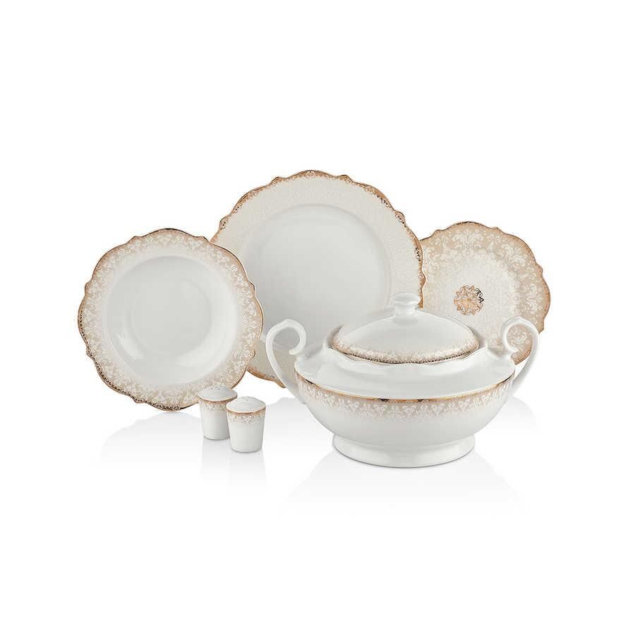 Korkmaz A8238 Eliza Collection 60 Parça Yuvarlak Yemek Takımı