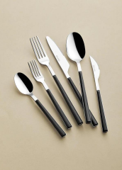 The Mia CKB0222 Shadow Çatal Kaşık Bıçak Seti 36 Parça Siyah Gümüş