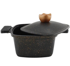 Acar 10467 Liya Döküm Tencere Siyah 24 Cm