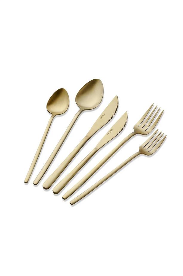 The Mia CKB0226 Giallo Çatal Kaşık Bıçak Seti 36 Parça Mat Gold