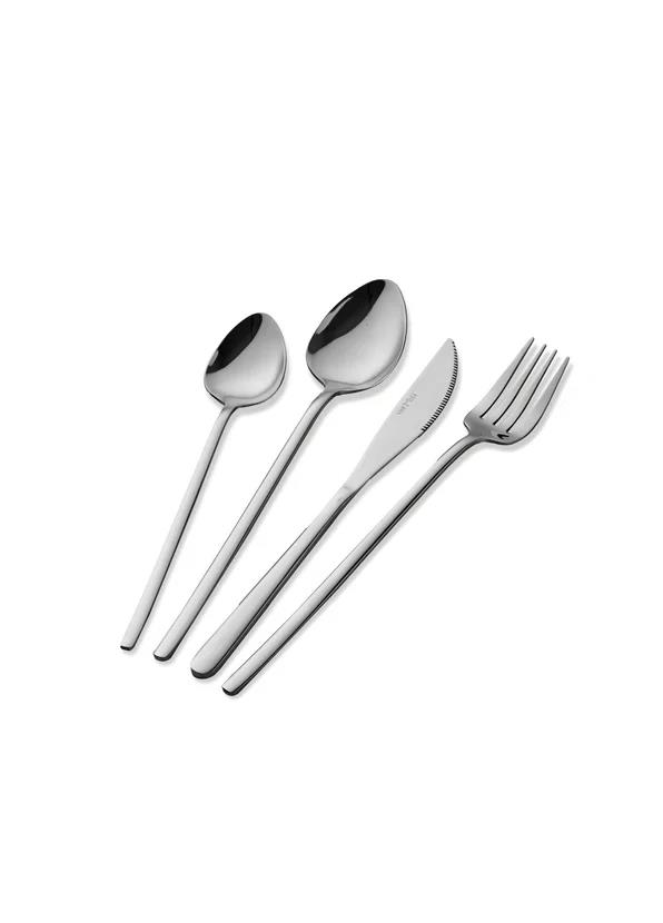 The Mia CKB0227 Argento Çatal Kaşık Bıçak Seti 24 Parça Parlak Gümüş