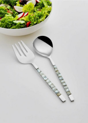 The Mia CKB173 Pearl Salata Servis Takımı 2 Parça White